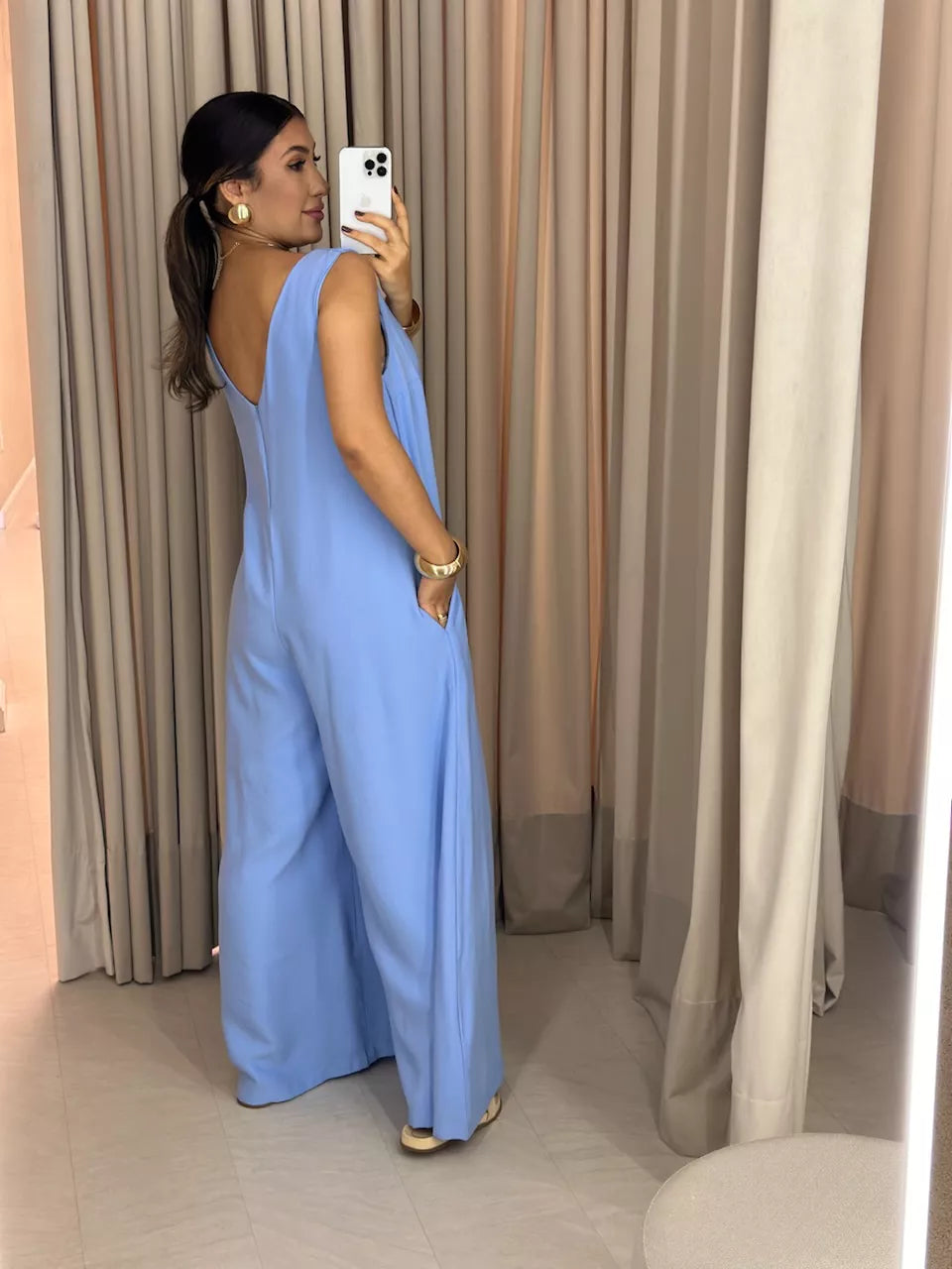 Macacão Olívia | Modelagem Soltinha com Faixa *Últimas Unidades*