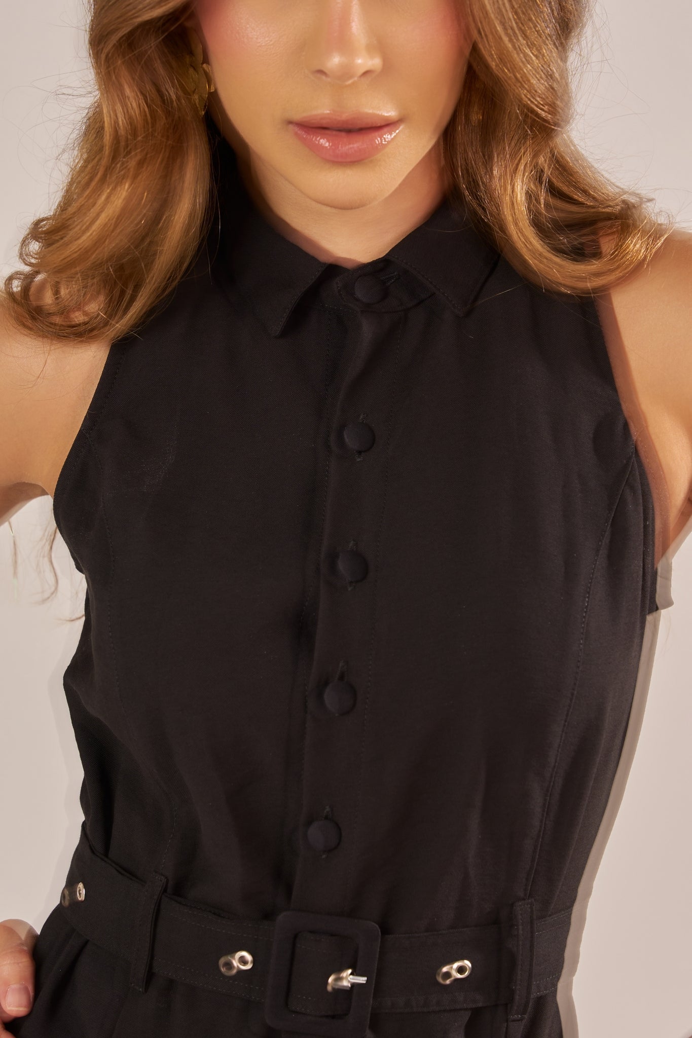 VESTIDO CHEMISE  MIDI COM CINTO