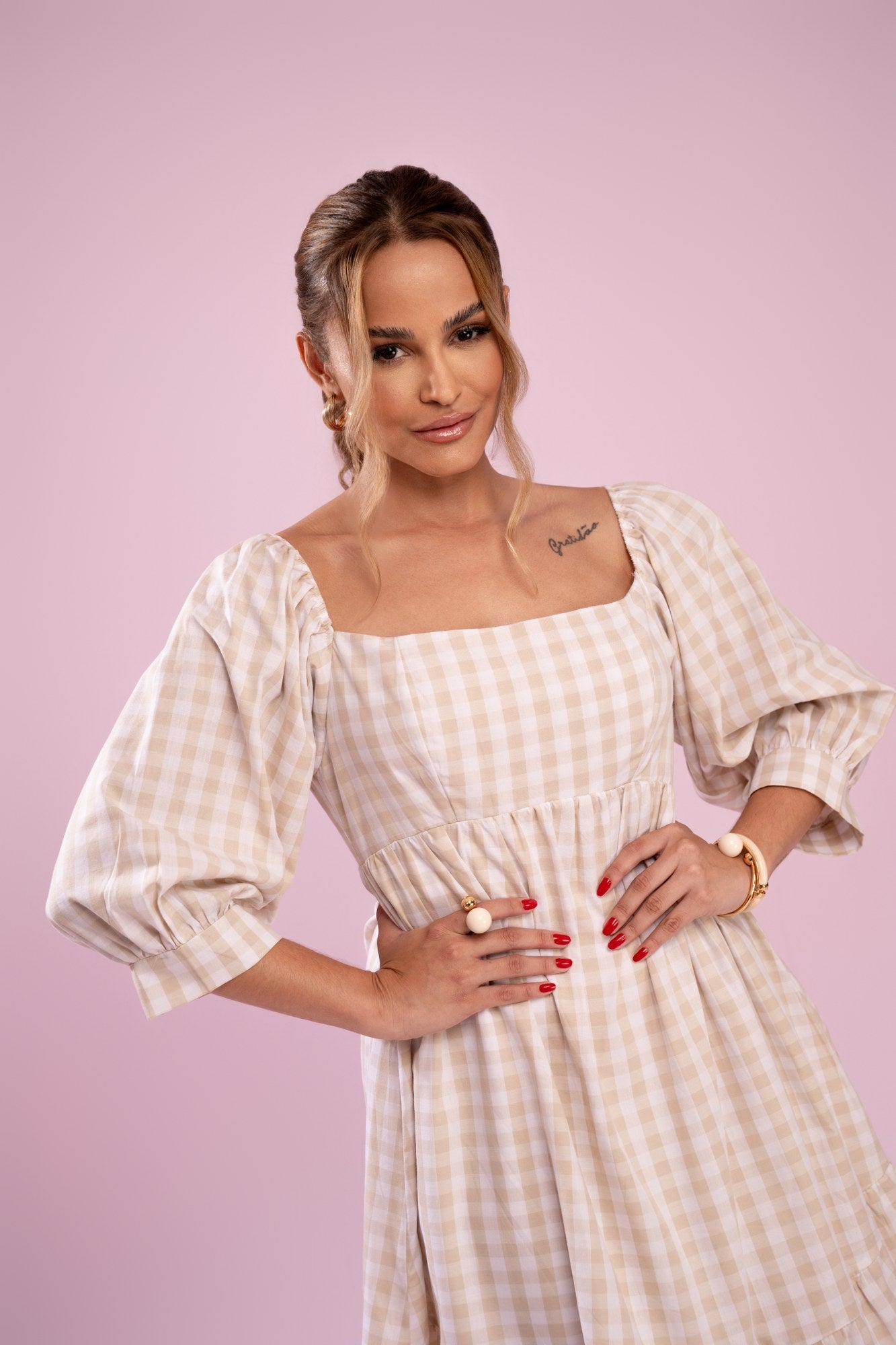 VESTIDO CURTO XADREZ