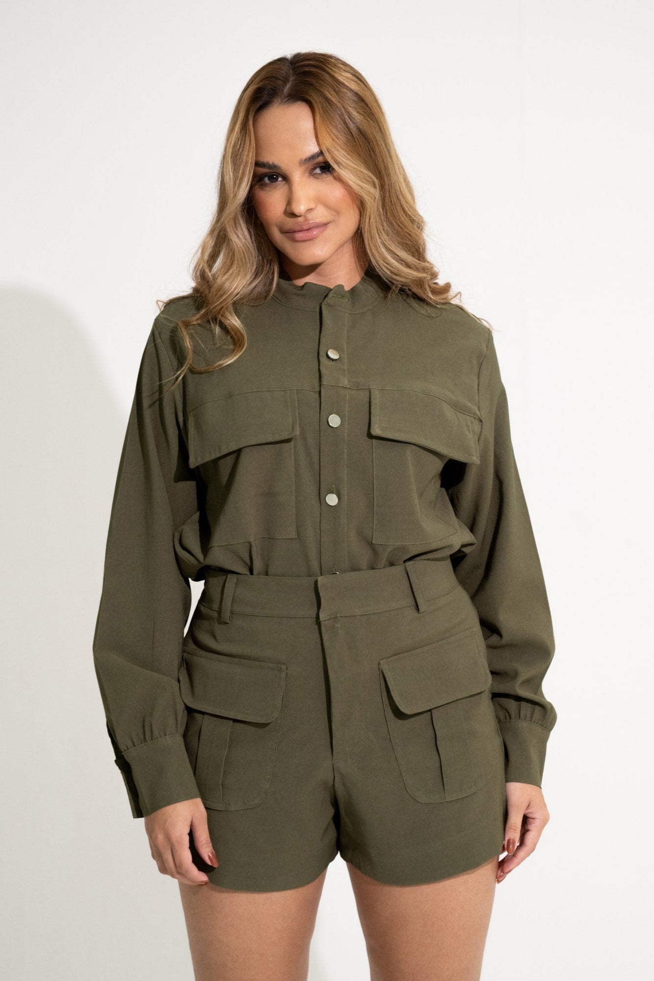 CAMISA MANGA LONGA BOLSO CARGO