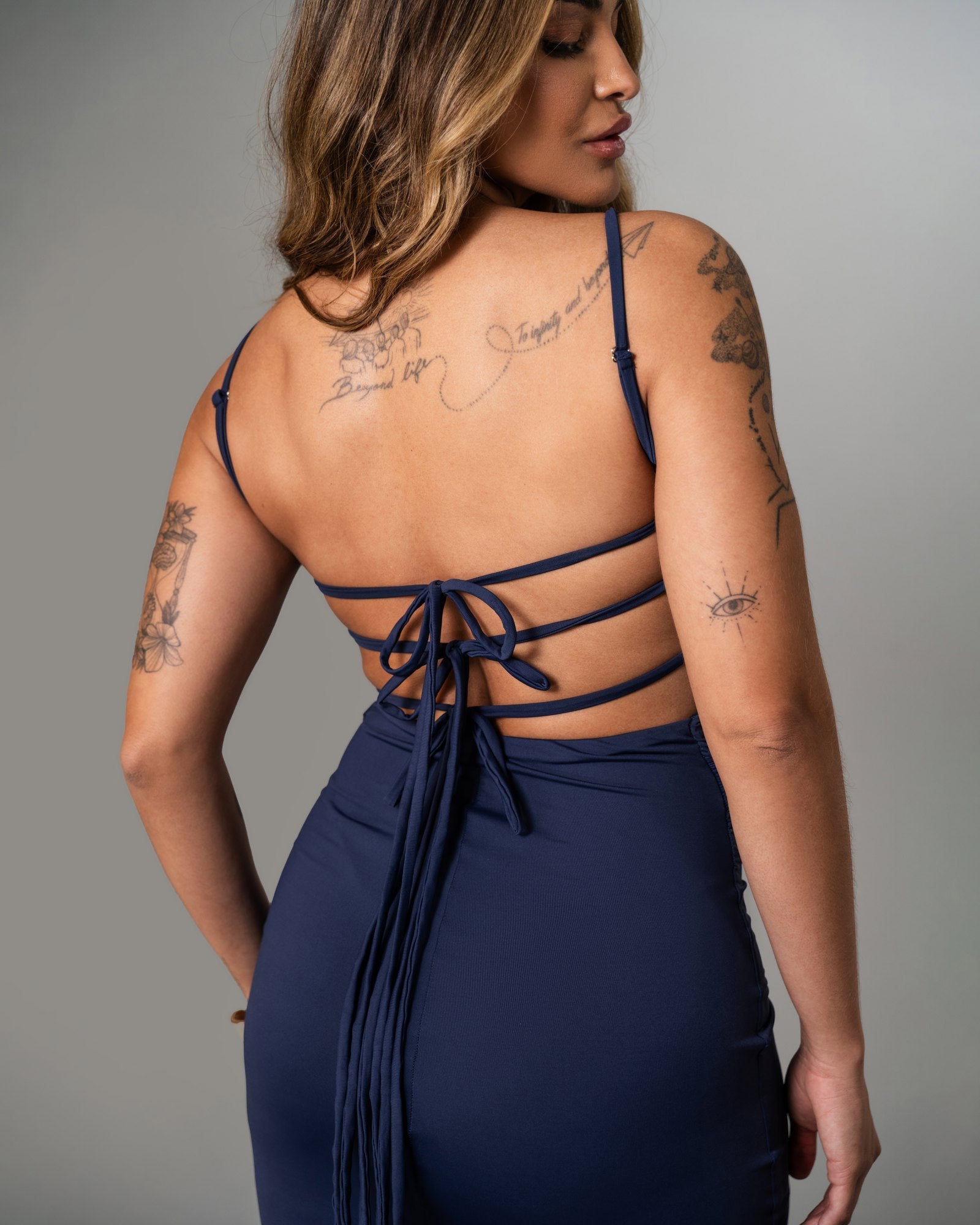 VESTIDO MIDI DRAPEADO