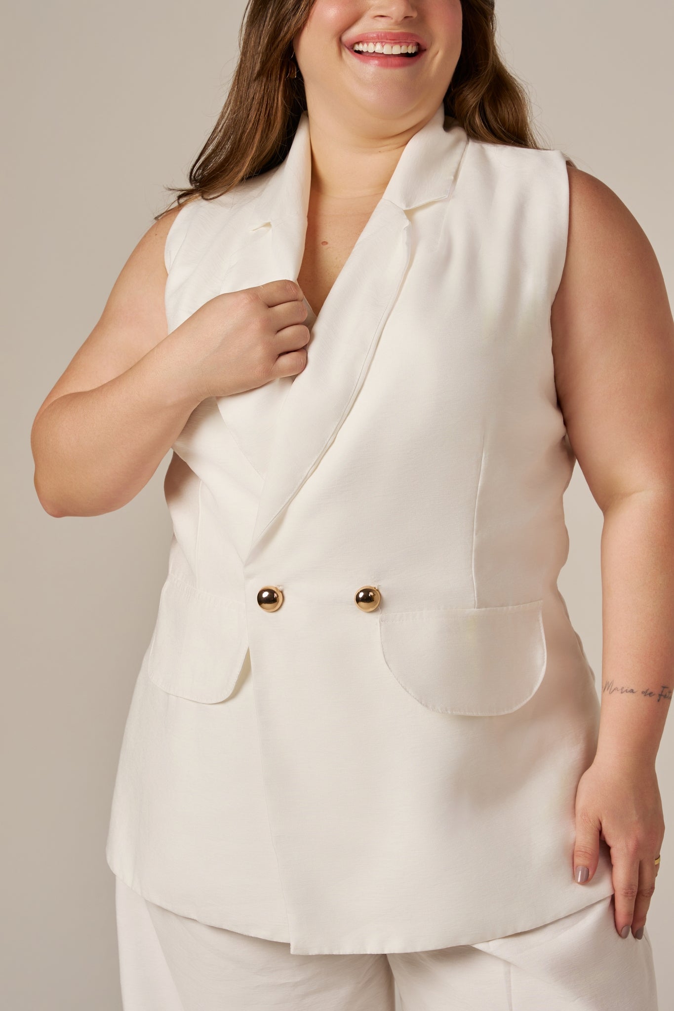 COLETE ALFAIATARIA BOTÕES DUPLO