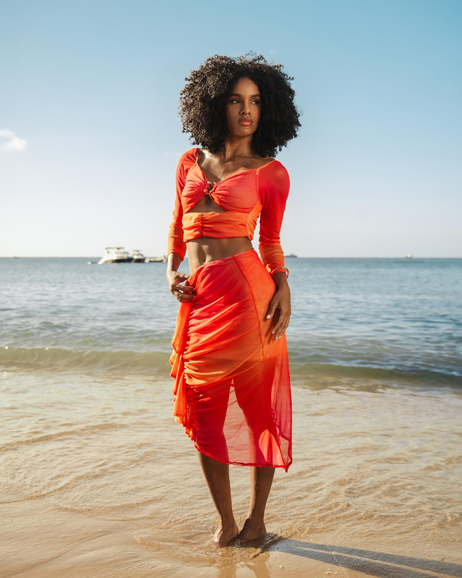 SAIA MIDI DE TULE DRAPEADO