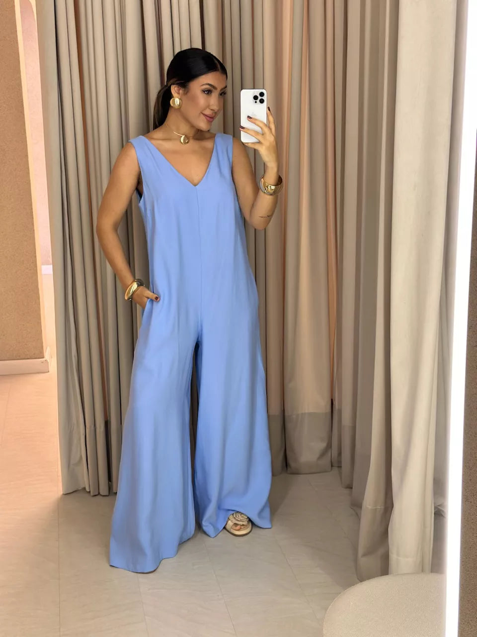 Macacão Olívia | Modelagem Soltinha com Faixa *Últimas Unidades*