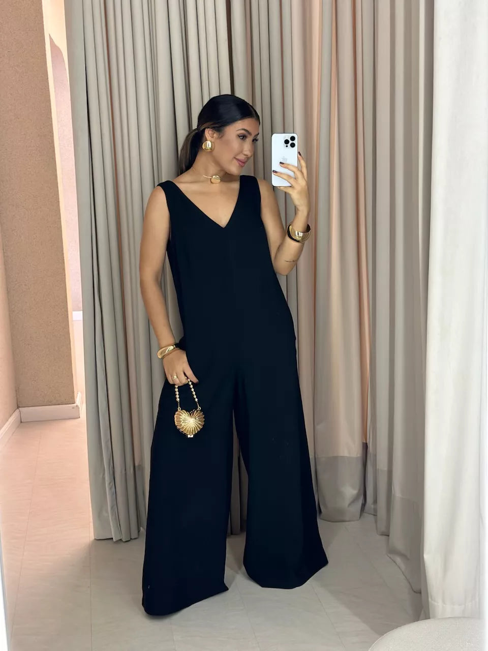 Macacão Olívia | Modelagem Soltinha com Faixa *Últimas Unidades*