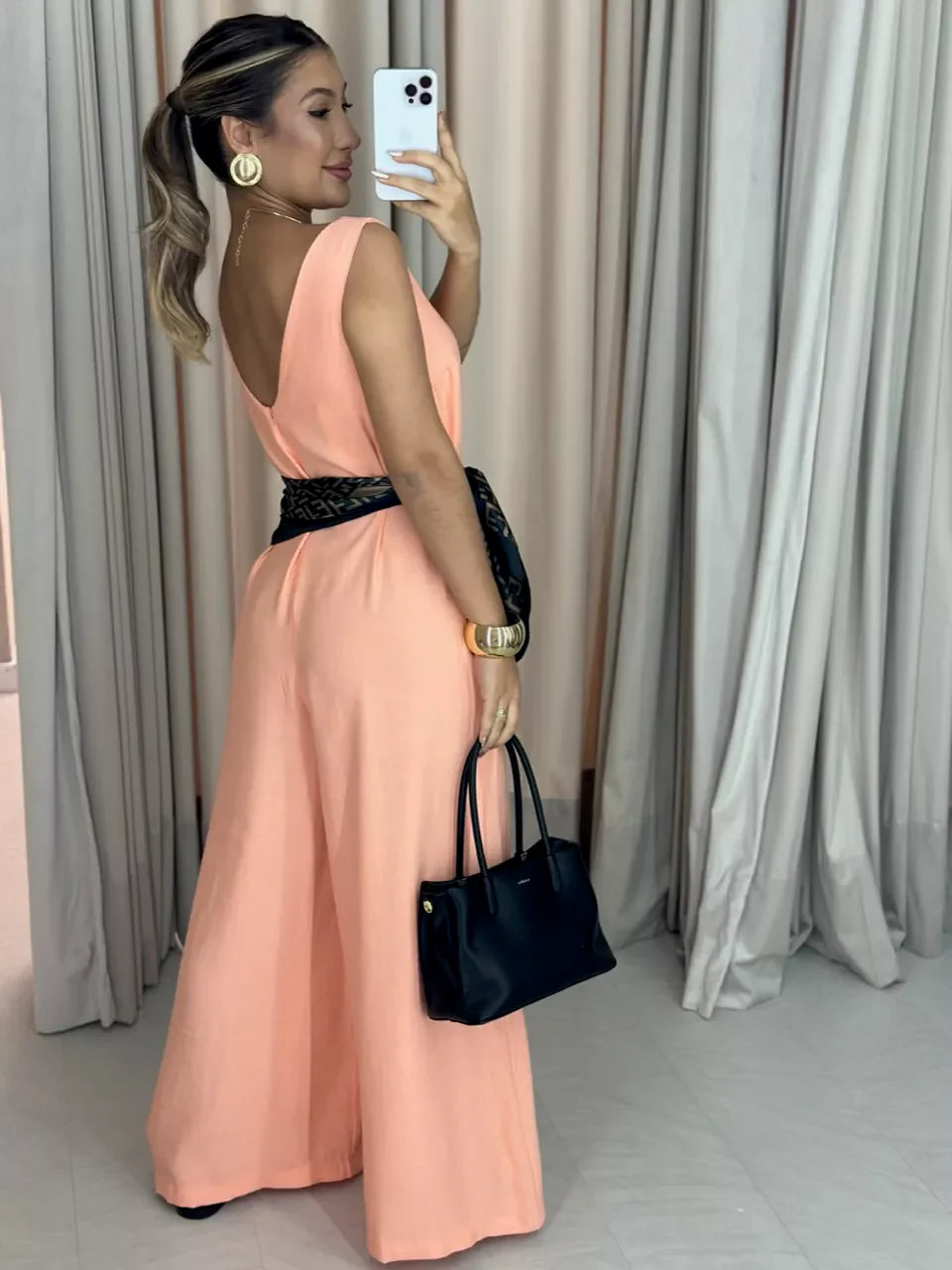 Macacão Olívia | Modelagem Soltinha com Faixa *Últimas Unidades*