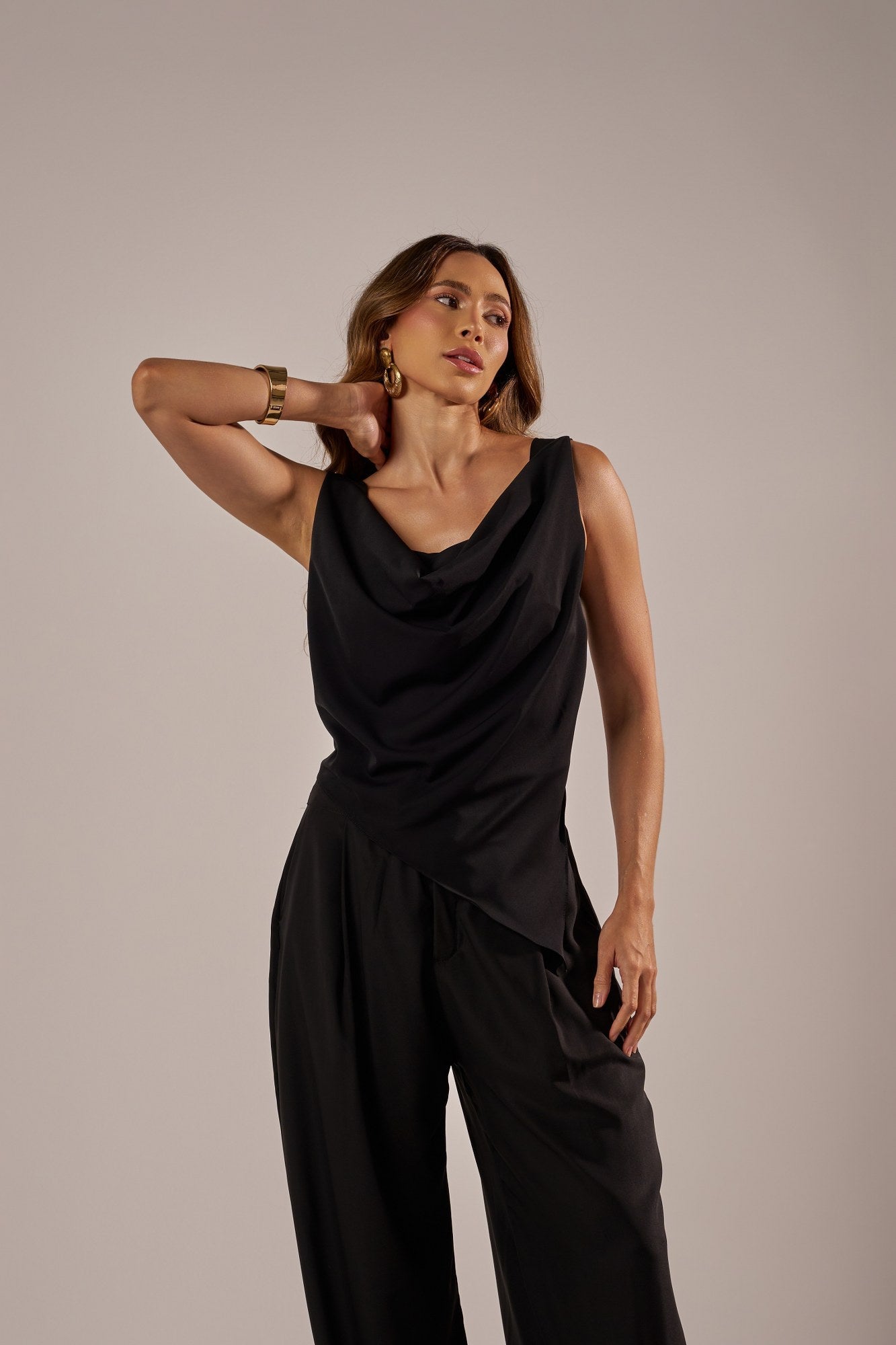 BLUSA ASSIMÉTRICA DEGAGÊ ALF. LEVE