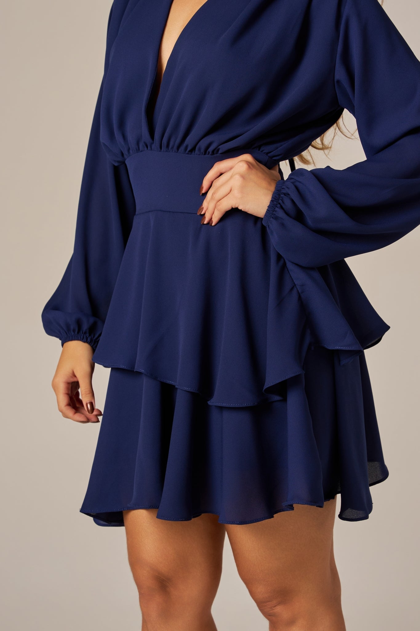 VESTIDO CURTO MANGAS BUFANTES