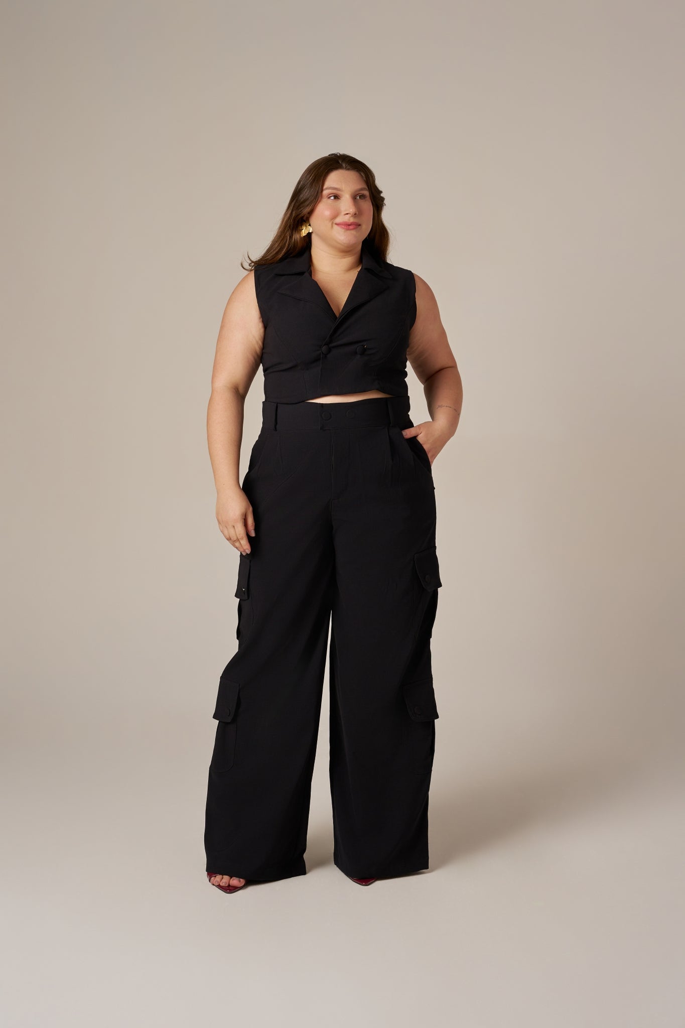 CALÇA WIDELEG BOLSOS CARGO