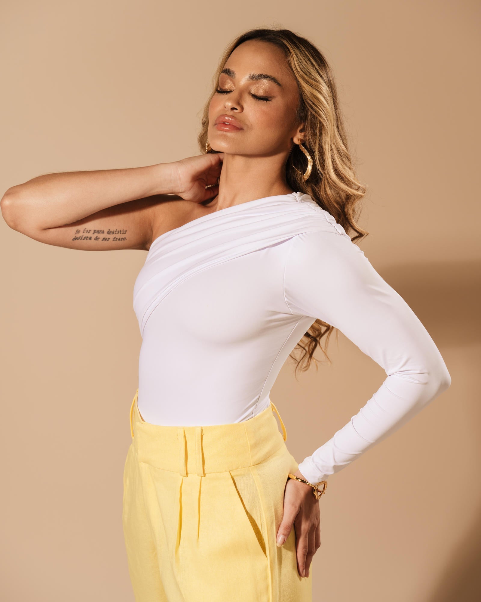 BODY OMBRO ÚNICO DRAPEADO