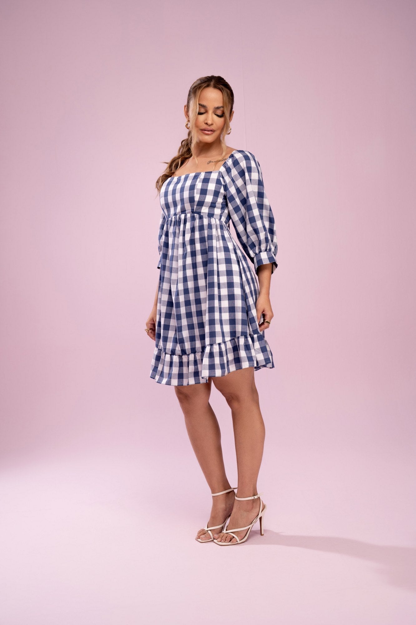 VESTIDO CURTO XADREZ