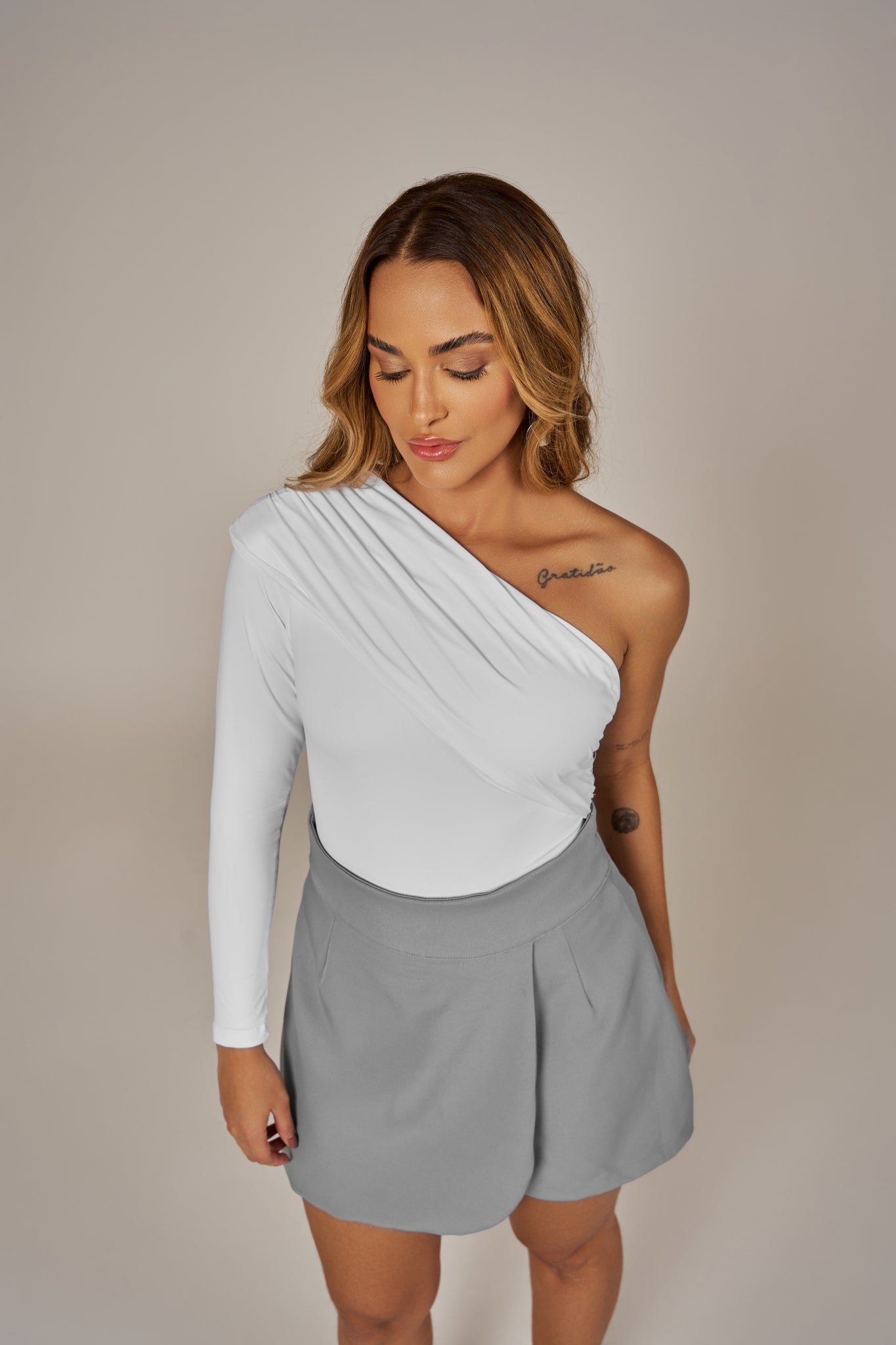 BODY OMBRO ÚNICO DRAPEADO