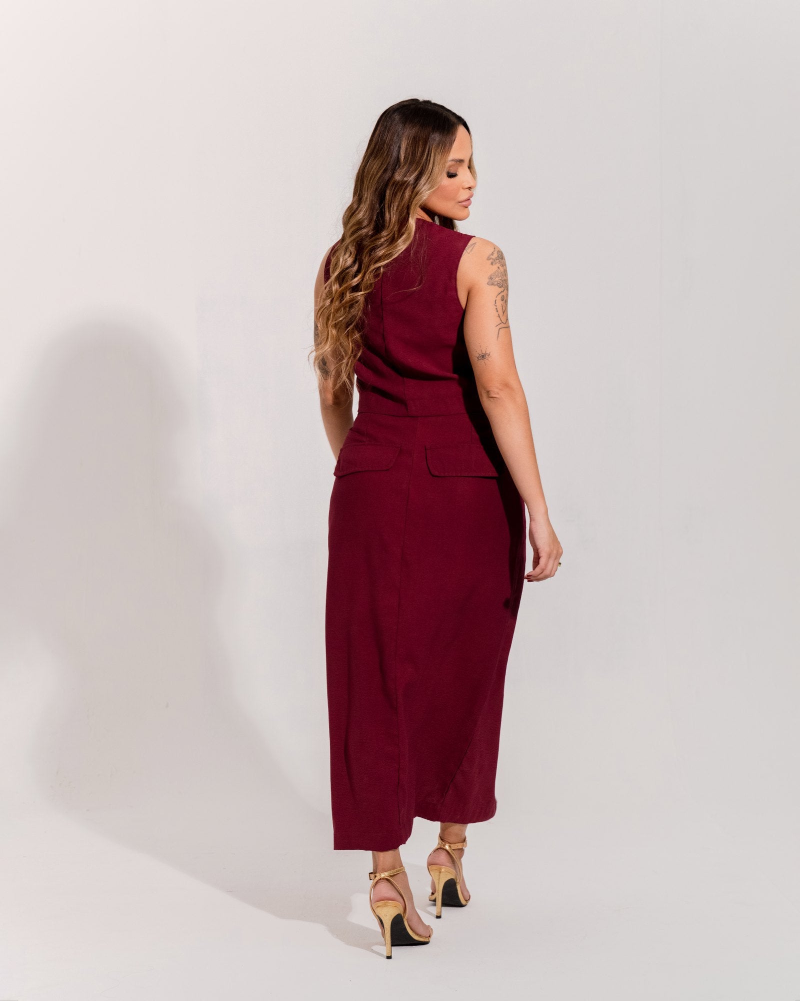 COLETE CROPPED MAXI BOTÕES