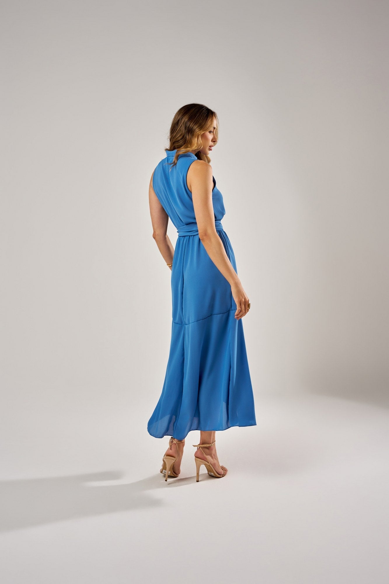 VESTIDO CHEMISE MIDI COM TRANSPASSE