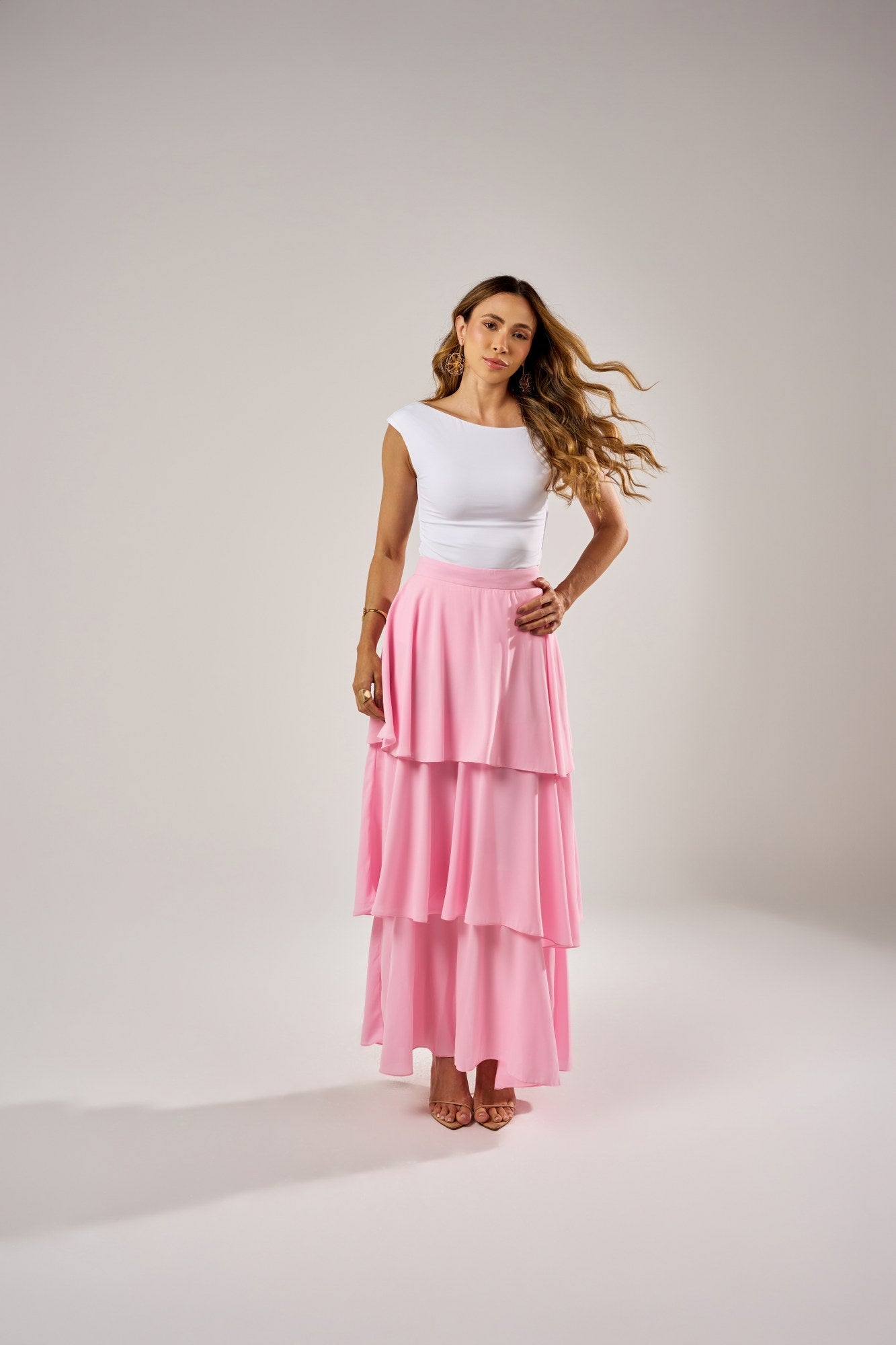 BLUSA OMBRO A OMBRO COM DRAPEADOS