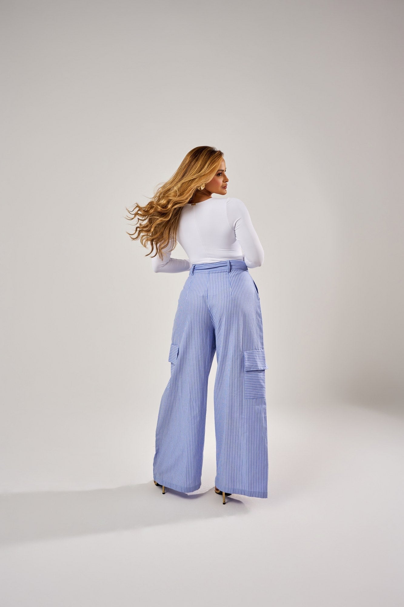 CALÇA FIO TINTO BOLSOS CARGO