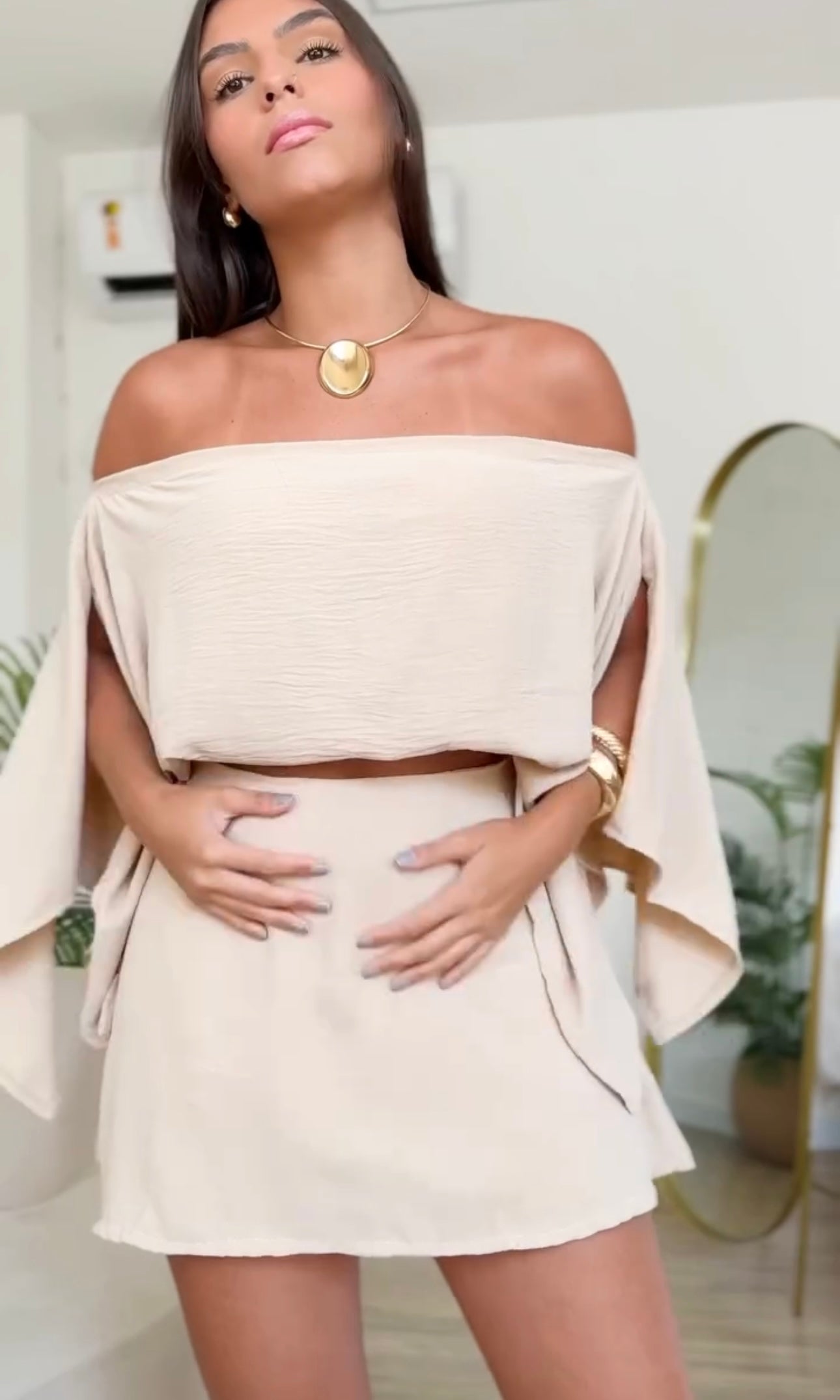 Conjunto Solar - 3 Peças - Feito em 100% Crepe Italiano *Últimas Peças*