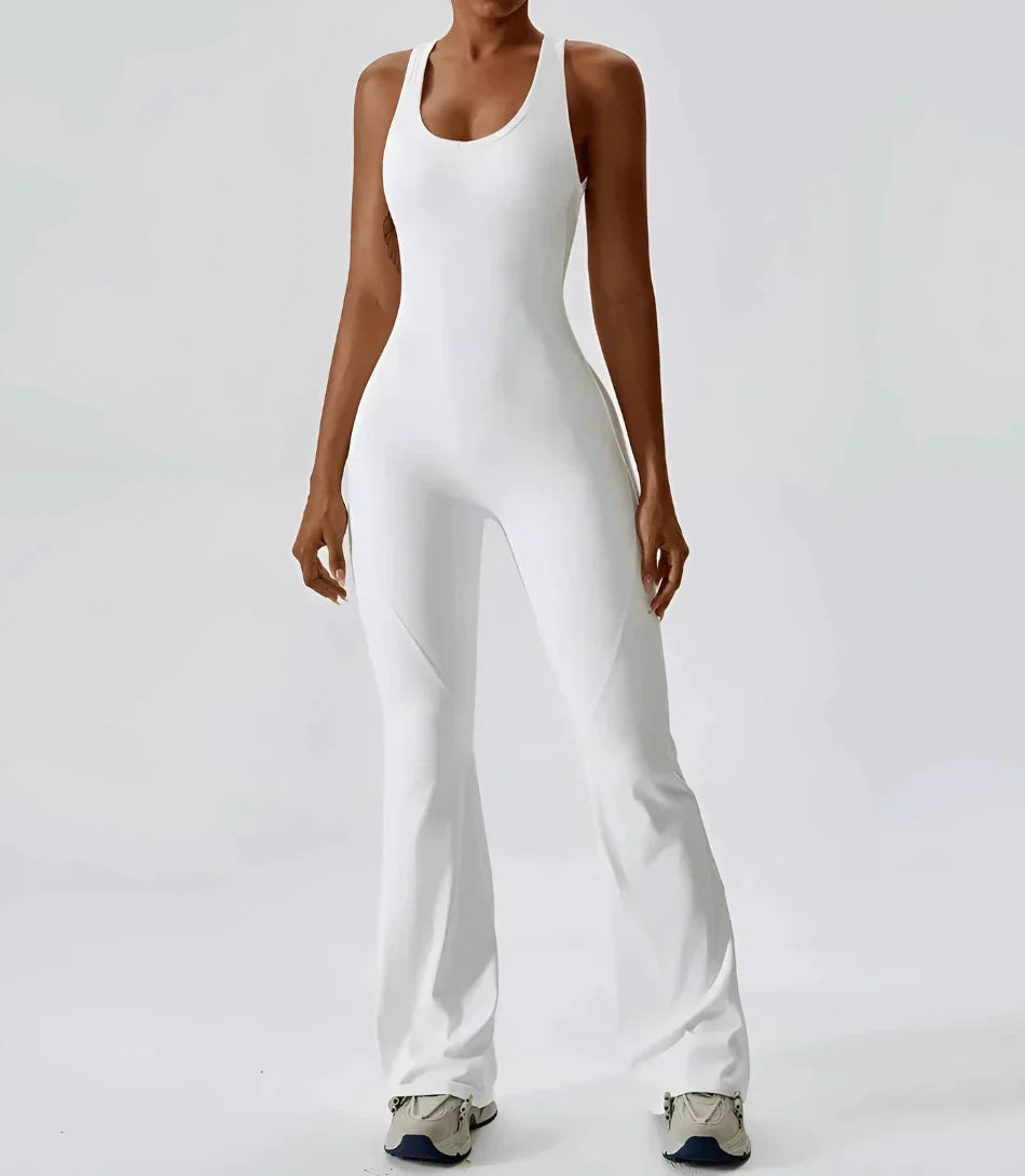 Macacão Fitness Feminino Alças Cruzadas Tecido Soft | Cora