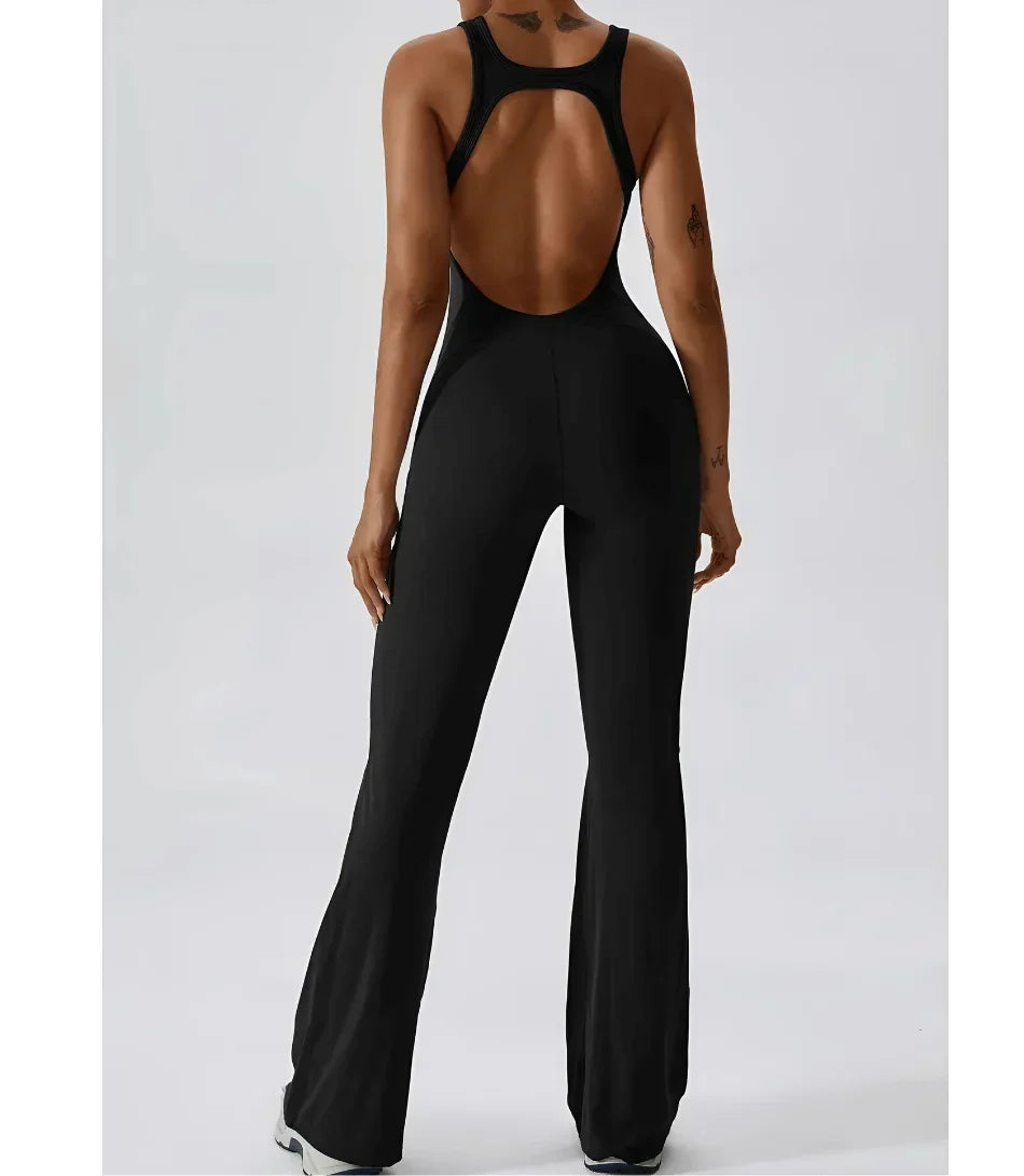 Macacão Fitness Feminino Alças Cruzadas Tecido Soft | Cora