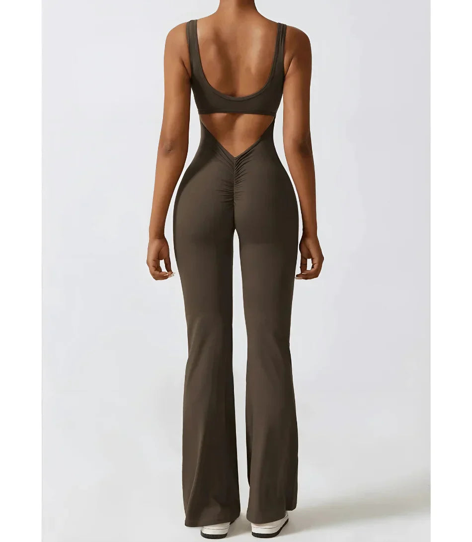 Macacão Fitness Feminino Alças Cruzadas Tecido Soft | Cora