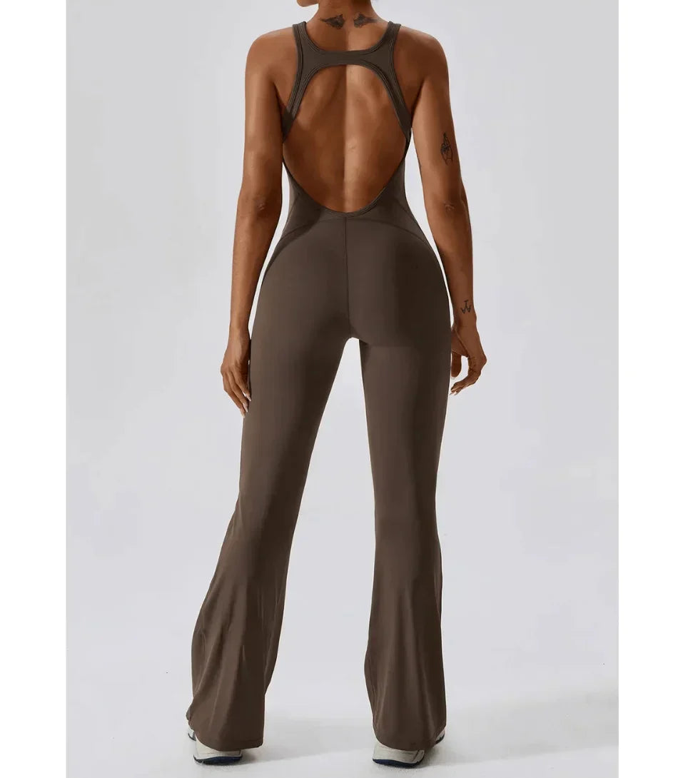 Macacão Fitness Feminino Alças Cruzadas Tecido Soft | Cora