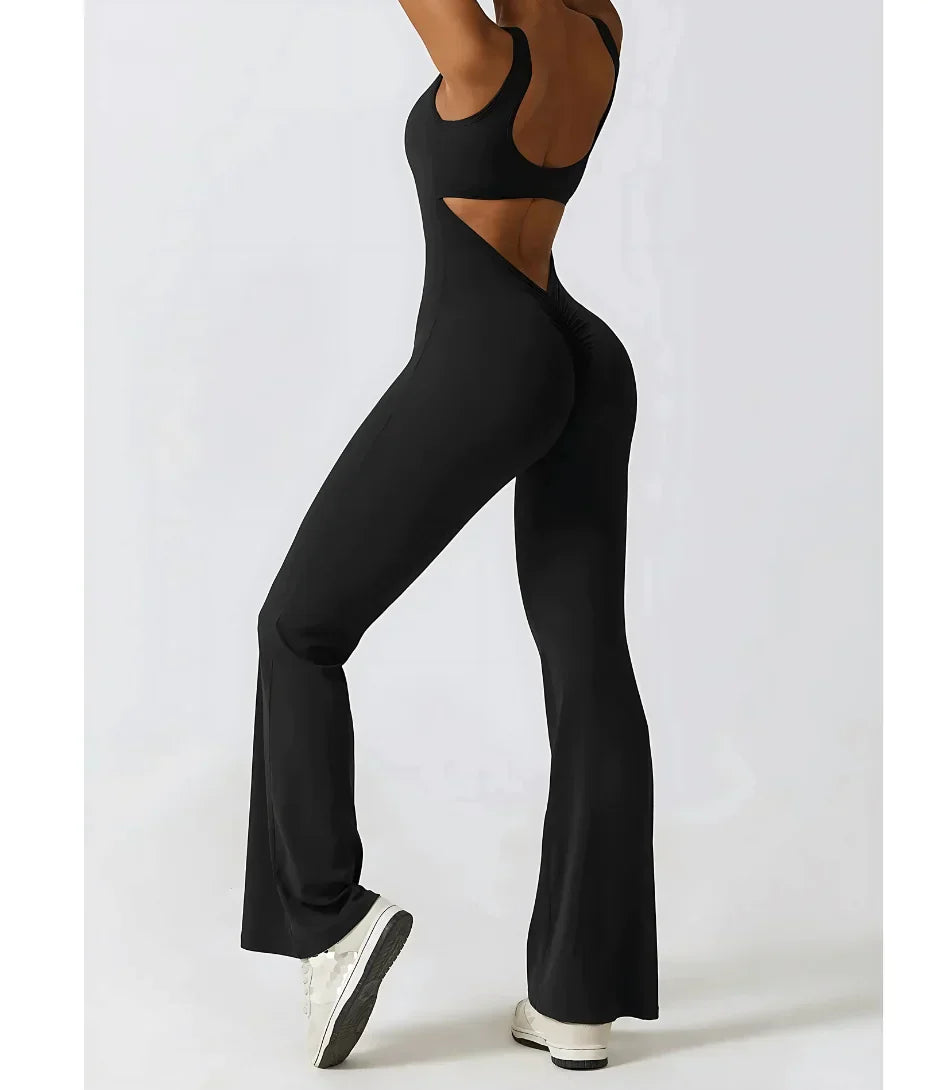 Macacão Fitness Feminino Alças Cruzadas Tecido Soft | Cora