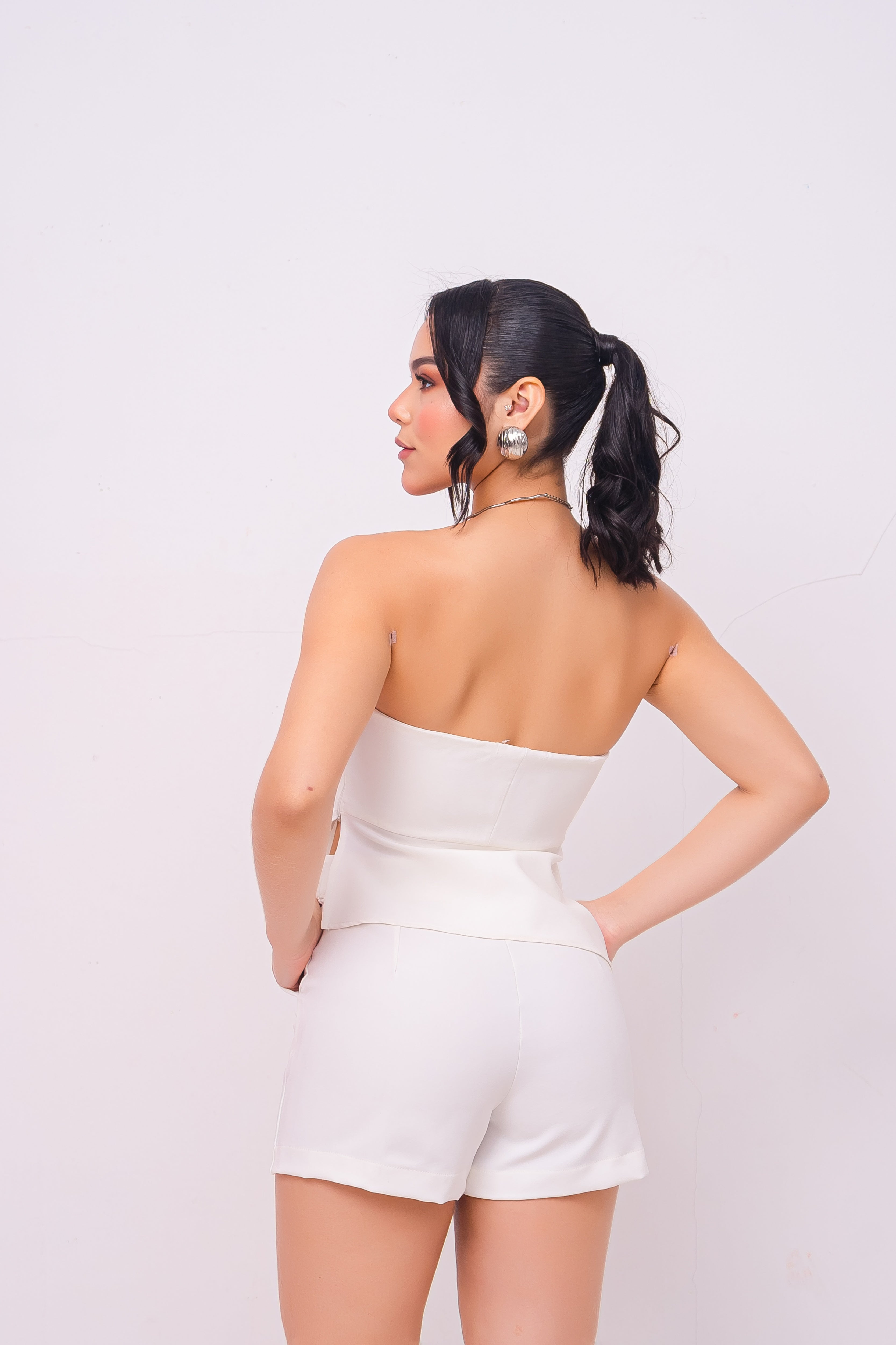 SHORT ALFAIATARIA CÓS ASSIMÉTRICO (FIVE)