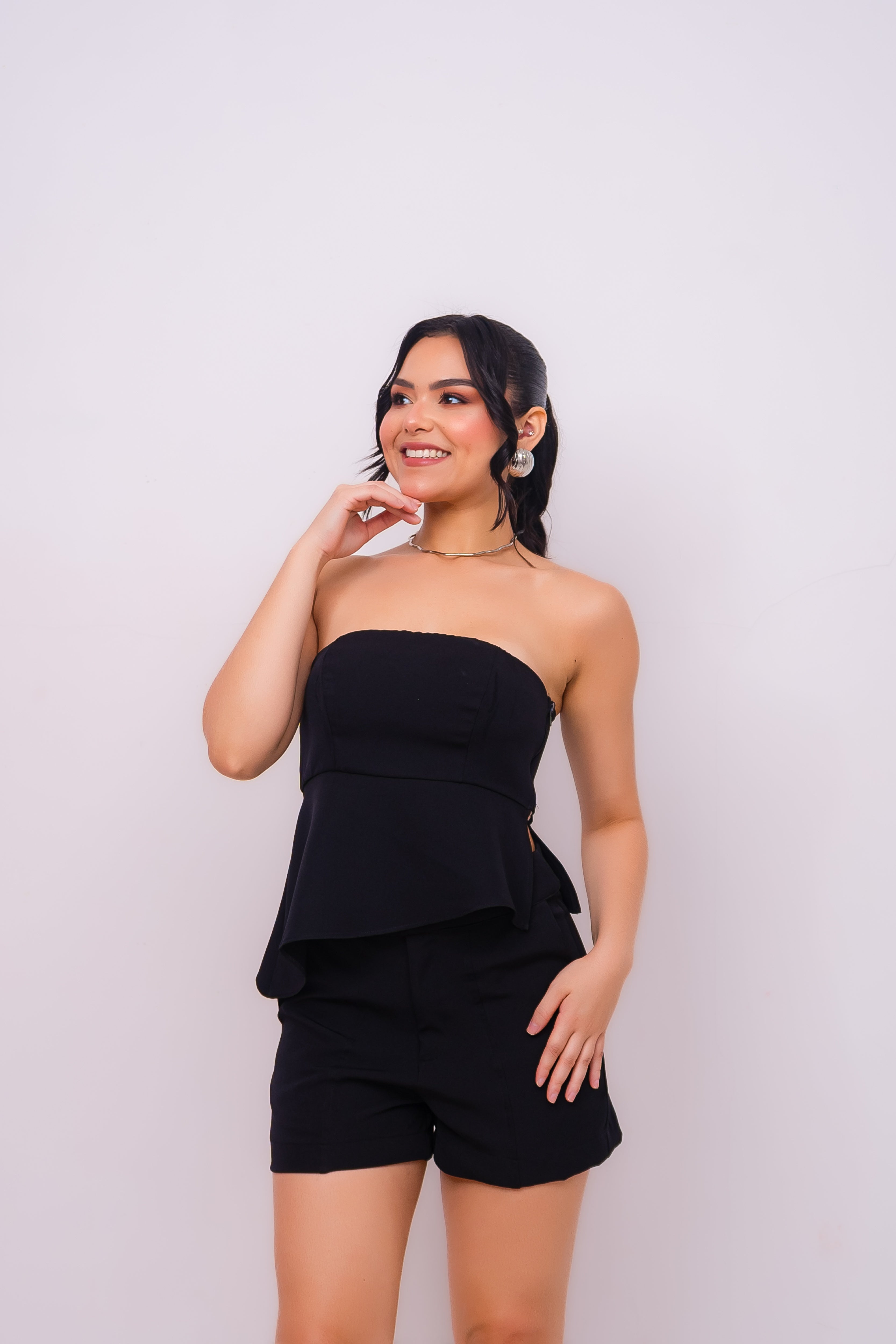 SHORT ALFAIATARIA CÓS ASSIMÉTRICO (FIVE)