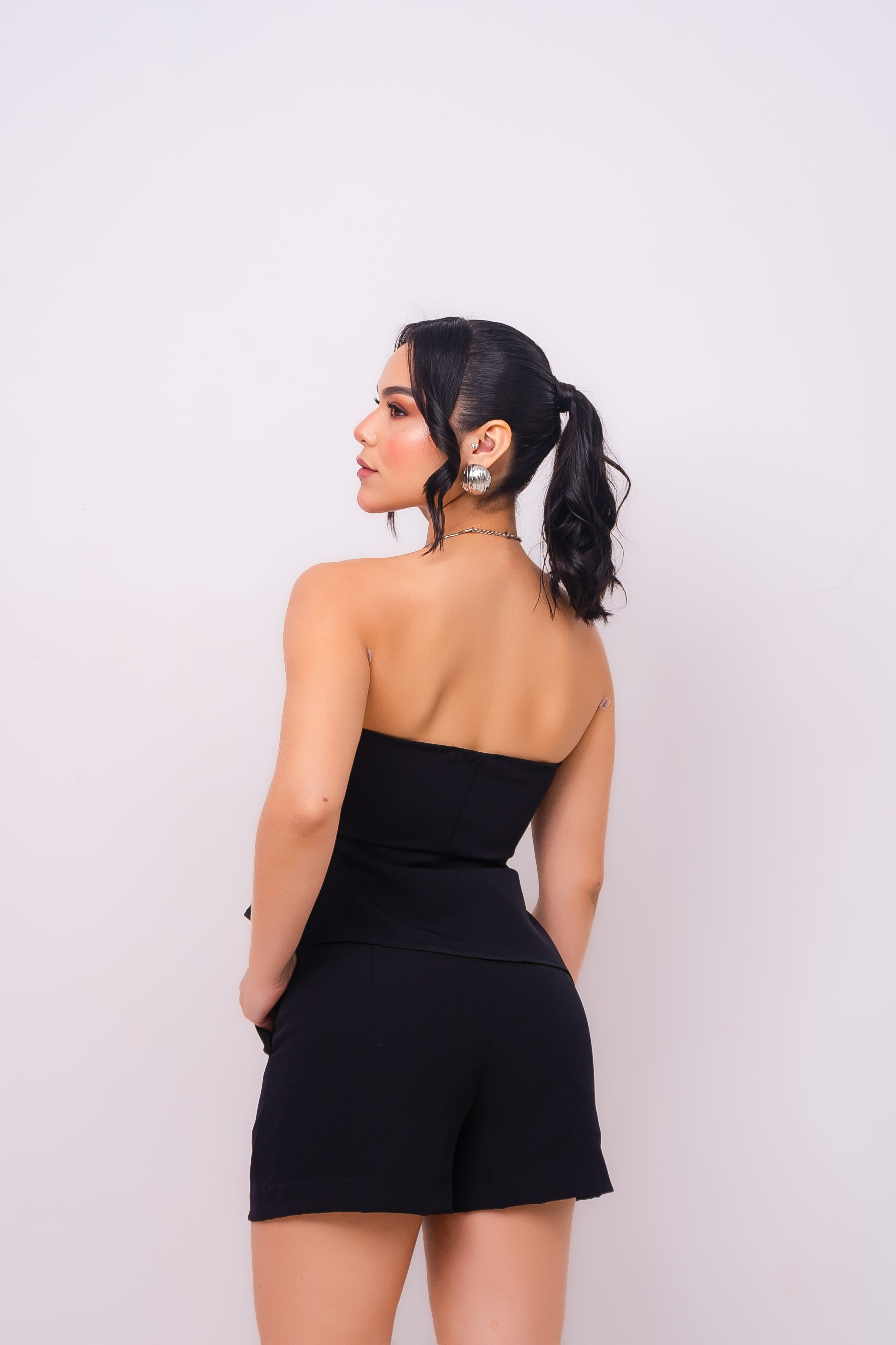 SHORT ALFAIATARIA CÓS ASSIMÉTRICO (FIVE)