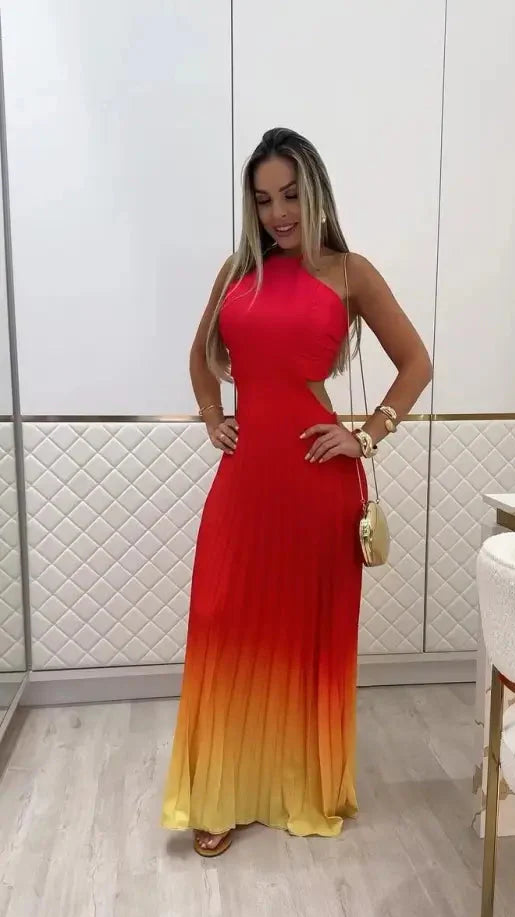 Vestido Aurora Colors – A Beleza de um Pôr do Sol em Cada Cor!