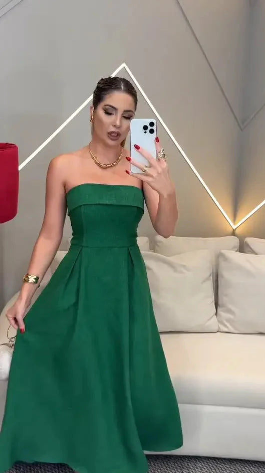 Vestido Emerald – Elegância e Simplicidade Atemporal!